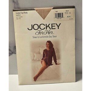 VINTAGE Jockey Control Top Pantyhose Sandalfoot Spandex Style 1952 Medium Nude
